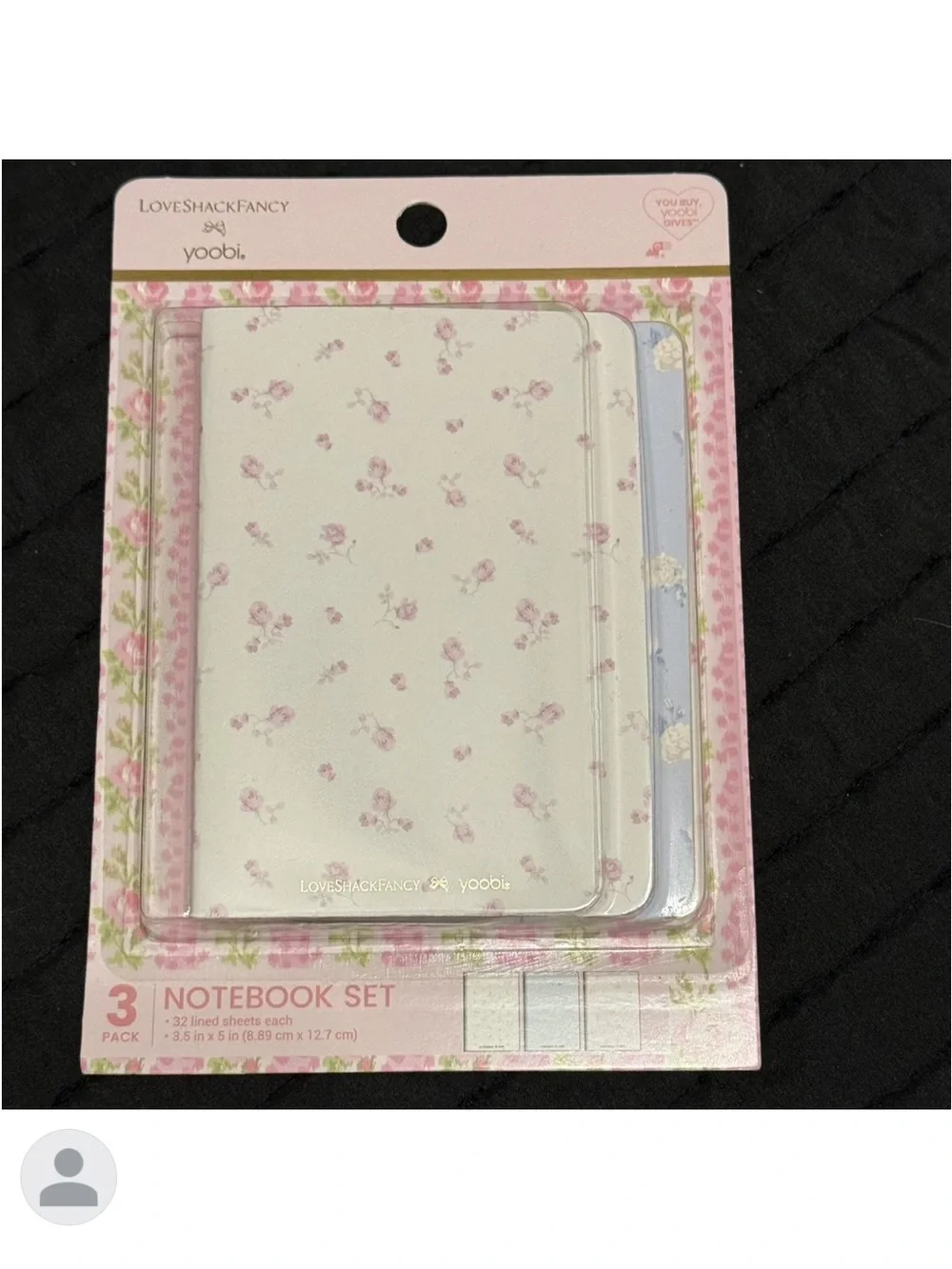 LoveShackFancy x Target - Yoobi Ribbon Rosa, Everblooming Rosette, Mini Journals